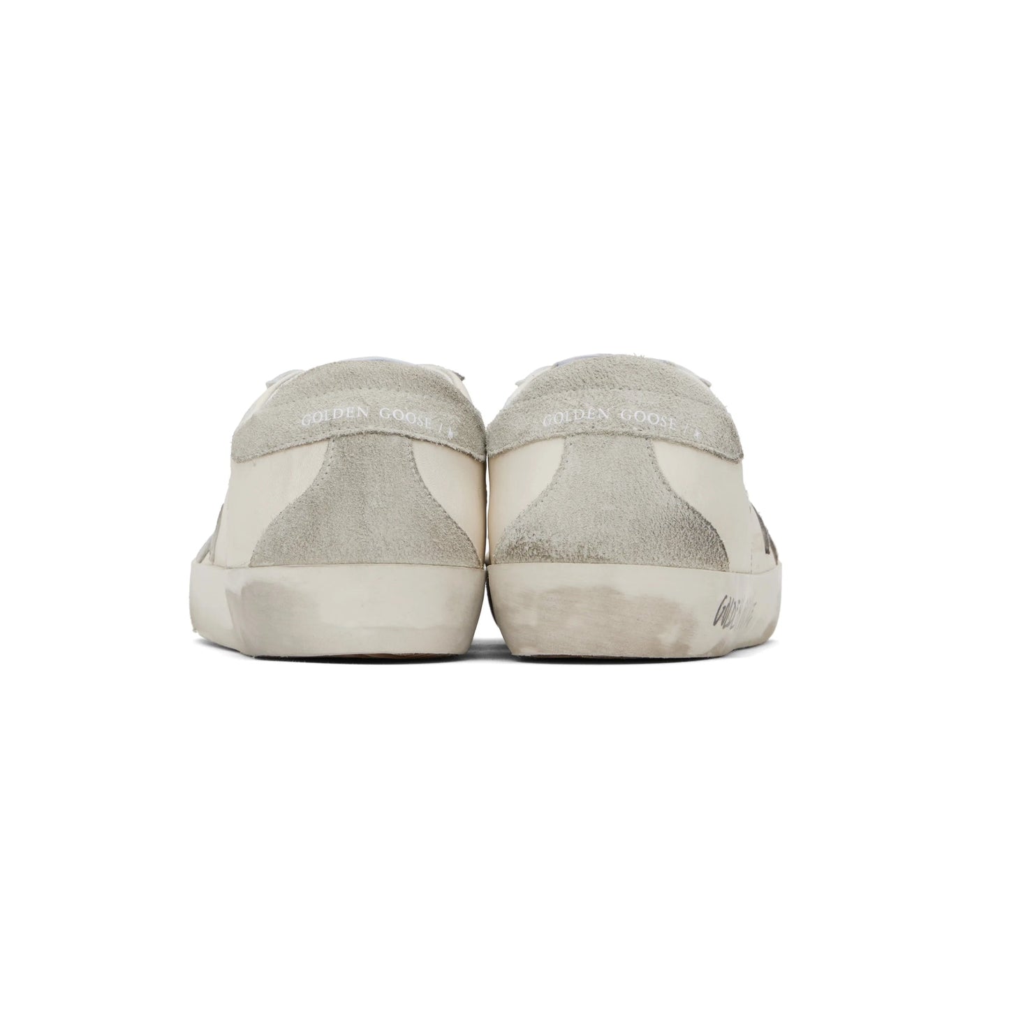 Golden Goose Super-Star in white leather star grey suede back (Women's)