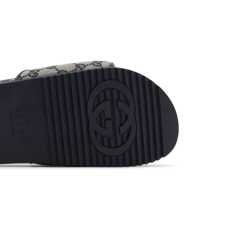 Gucci GG Slide Sandal 'Beige Blue Monogram'