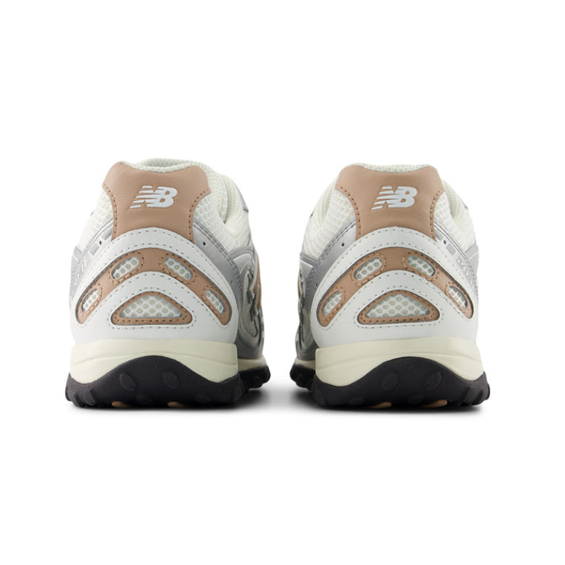 New Balance 204L in the silver metallic and flat taupe colorway