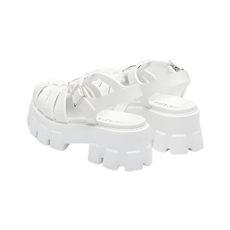 Prada Rubber Monolith sandals White