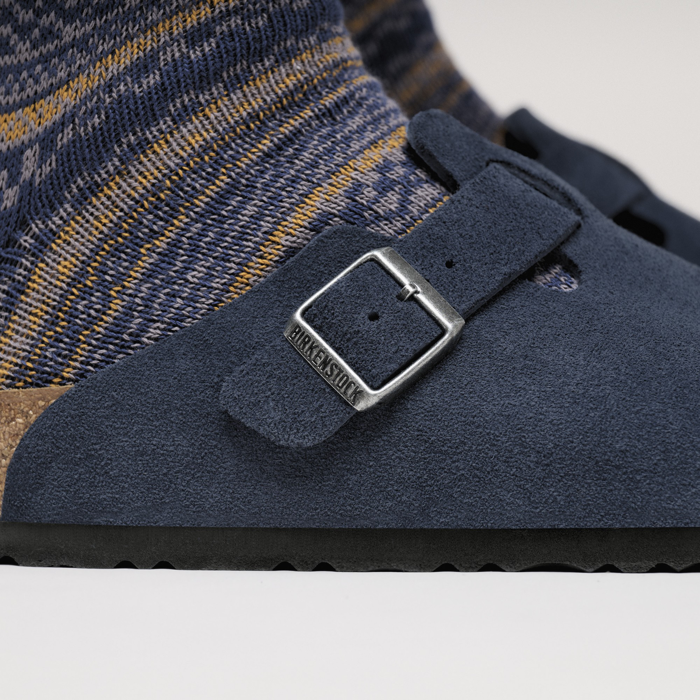 Birkenstock Boston Suede Leather "New Navy"