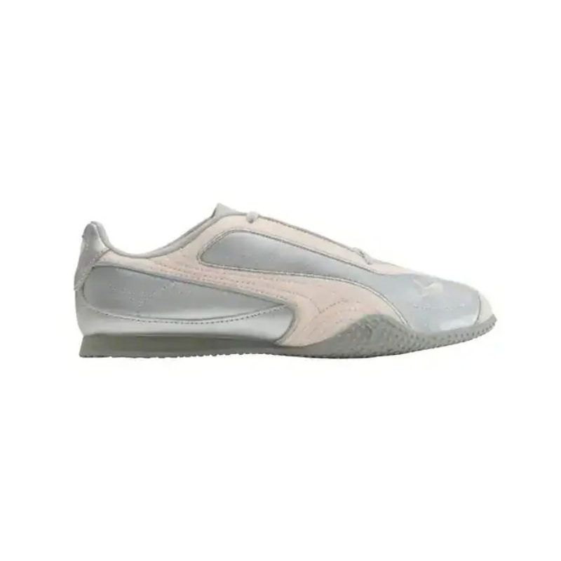 Puma Bella V2 Leather 'Silver Jas Flower' sneakers.