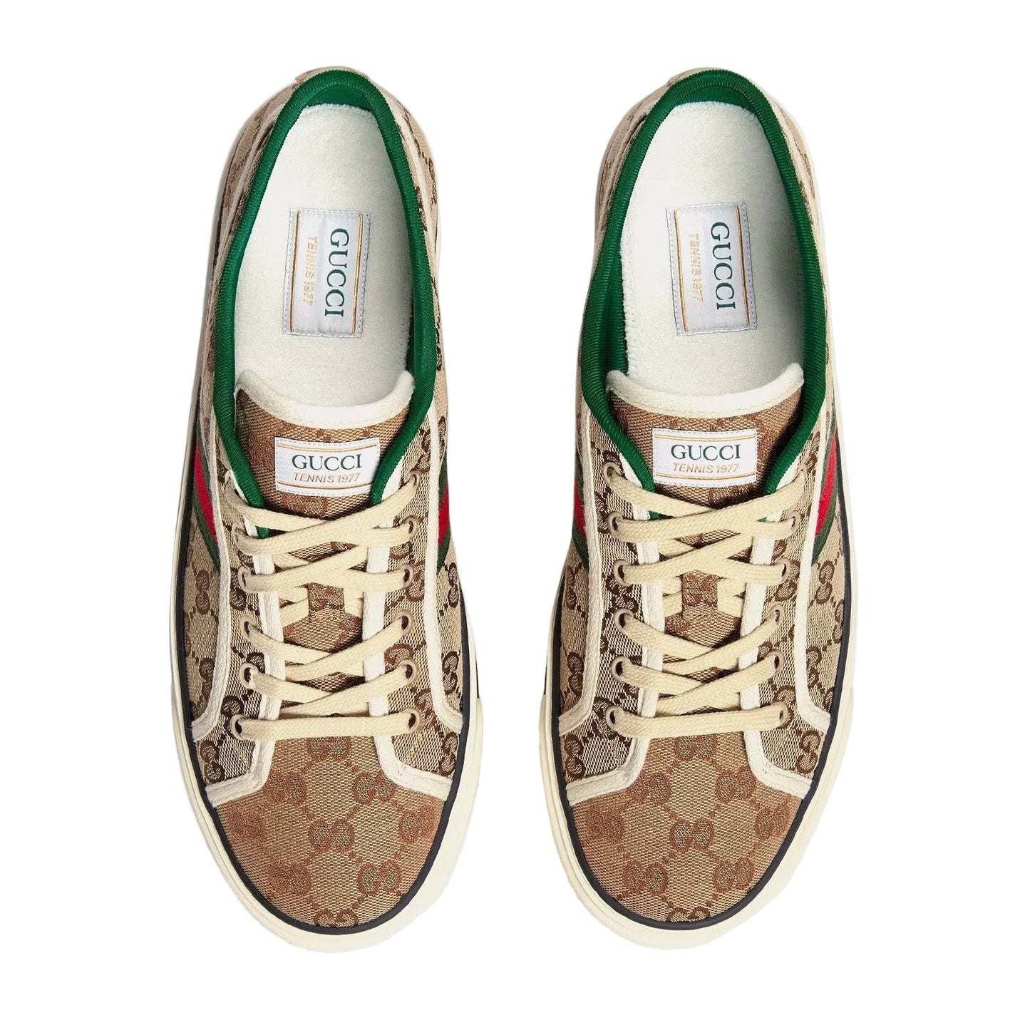 Gucci - Tennis 1977 GG Canvas Beige / Ebony Low Top Sneakers