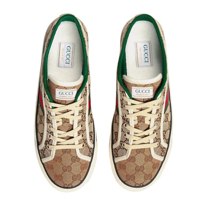 Gucci - Tennis 1977 GG Canvas Beige / Ebony Low Top Sneakers