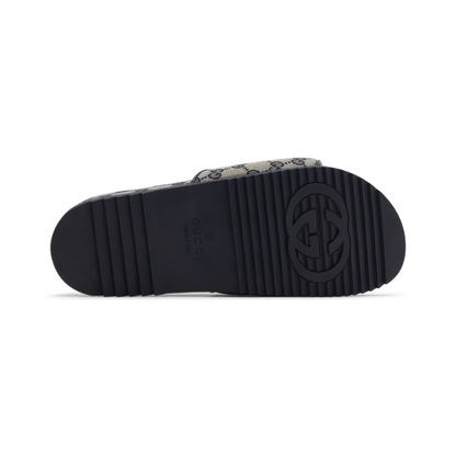 Gucci GG Slide Sandal 'Beige Blue Monogram'