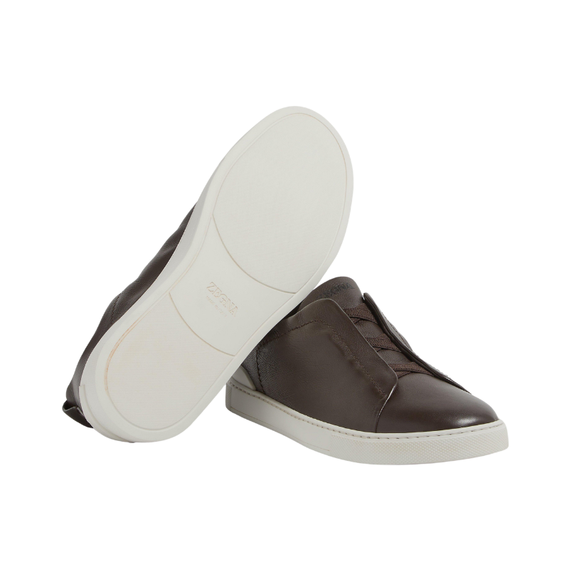 ZEGNA Triple Stitch Low dark brown