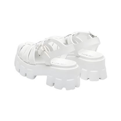 Prada Rubber Monolith sandals White