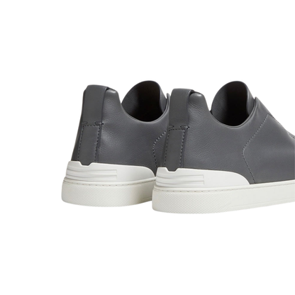 Zegna DARK GREY TRIPLE STITCH™ SECONDSKIN SNEAKERS