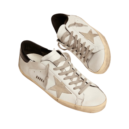 Golden Goose Super-Star with black heel tab and metal stud lettering(Unisex)