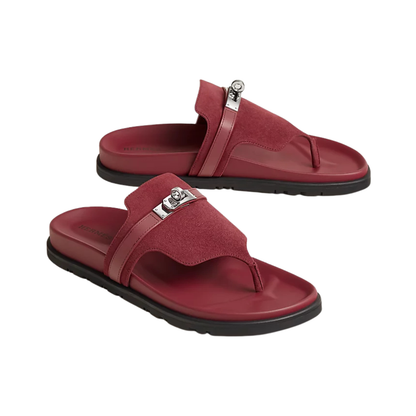 Hermès Empire Sandal - Rose /Lie de Vin