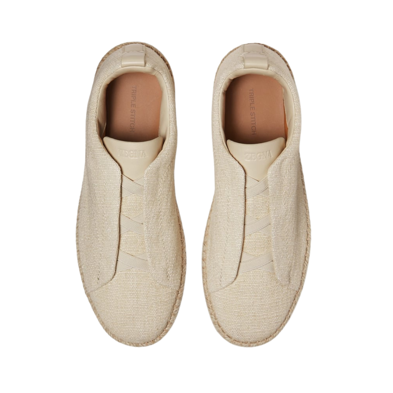 Zegna Triple Stitch™ Espadrilles - Off White Linen Blend and Leather