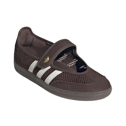 Adidas Samba Jane Mary Jane Shoes Brown Jade White
