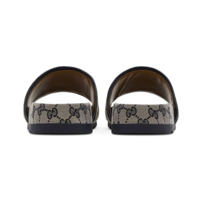 Gucci GG Slide Sandal 'Beige Blue Monogram'