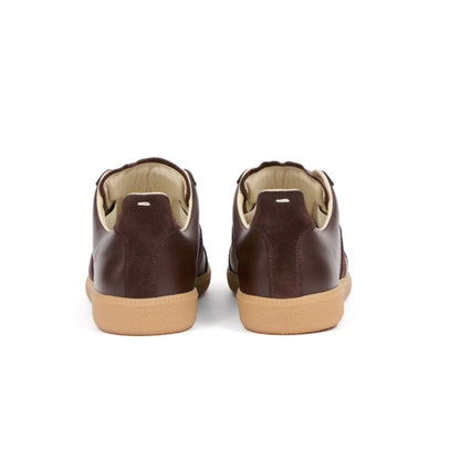 Maison Margiela - Replica leather and suede sneakers - brown
