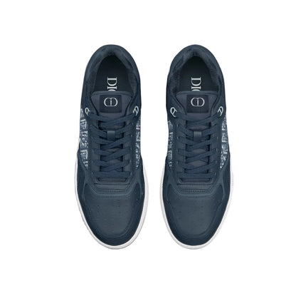Dior B27 Uptown Low-Top Sneaker – Blue Smooth Calfskin and Blue Dior Oblique Jacquard