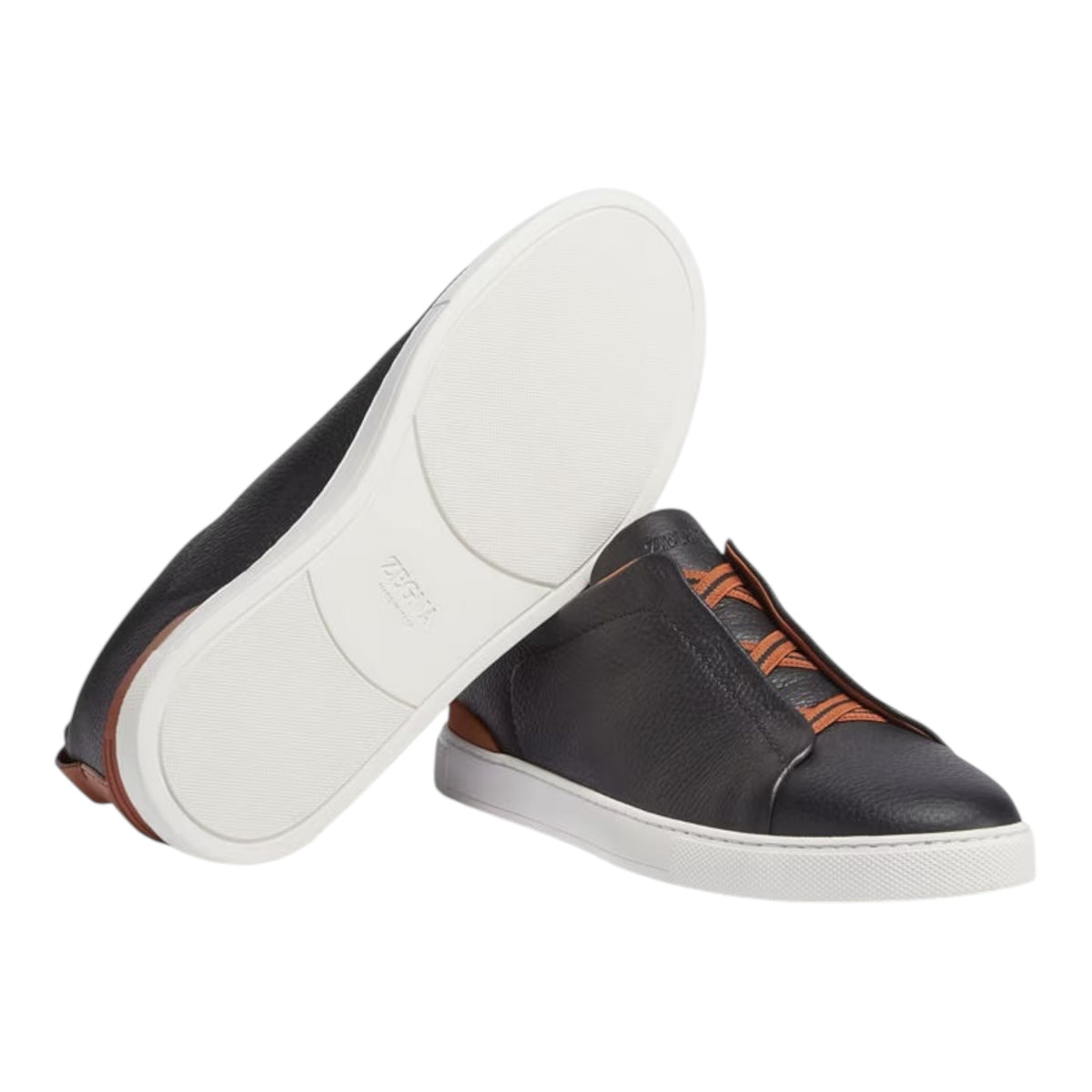 BLACK DEERSKIN TRIPLE STITCH™ SNEAKERS Black