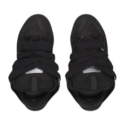 Lanvin ‘Curb’ Leather Blend Sneakers in Black